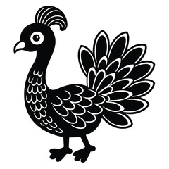 Fototapeta premium Cartoon peacock isolated on white background illustration vector