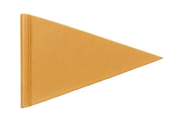 Orange blank pennant fluttering, transparent background, ready for custom text or graphic design element