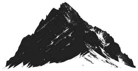PNG Minimalist black mountain peak