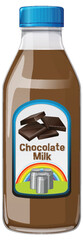 Colorful Chocolate Milk Bottle Vector Illustration