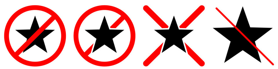No stars icon vector representing low ratings, disappointment, or lack of quality. Ideal for illustrating negative feedback, poor reviews, and dissatisfaction.