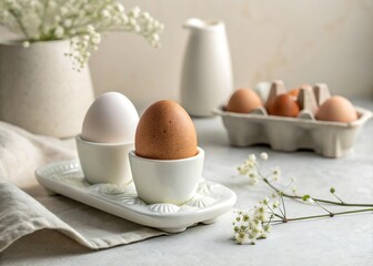 Minimal Egg Holder with Soft Tone Setup