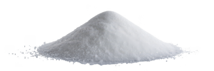 Pile of white powder isolated on transparent background