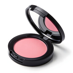 pink blush in an open black circular case