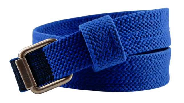 Blue martial arts belt isolated on white background.  - Powered by Adobe