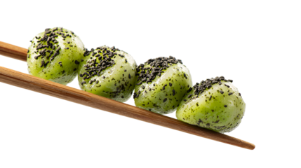 Traditional green dumpling momos food  from Nepal served with tomato chutney in plate isolated.