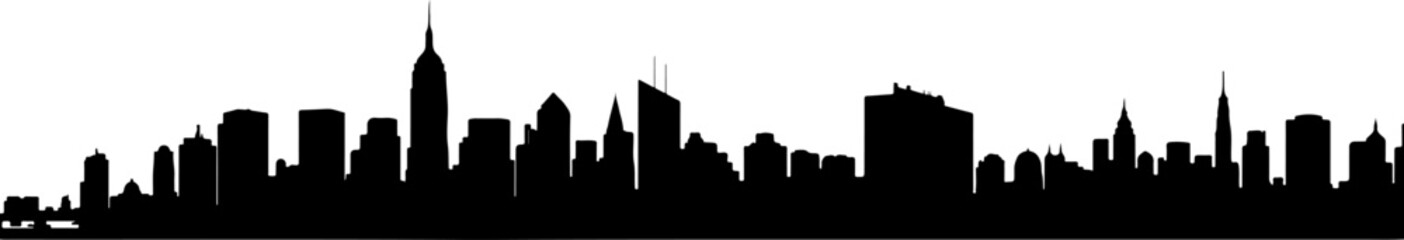 Fototapeta premium Urban City Skyline Silhouette – Modern Cityscape Design