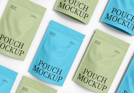 Pouch Mockup Packaging Flatlay