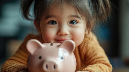 Money education kids teaching concept piggy bank savings lesson financial literacy parenting smart habits child finance learning responsibility basic budgeting visual