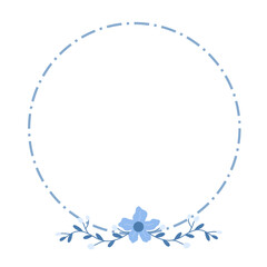 Blue Floral Frame 