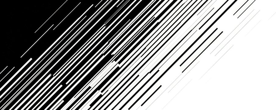 Abstract diagonal lines create a black, white, and grey pattern