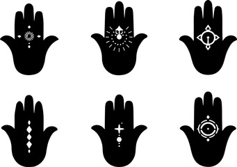 “Ornamental Tulip and Pomegranate Motif Vector Icons”
