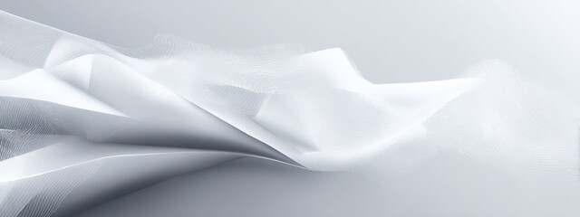 Obraz premium Abstract folds of light gray fabric