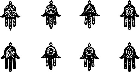 “Ornamental Tulip and Pomegranate Motif Vector Icons”
