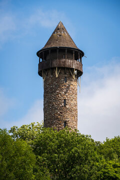 Ruins atop Wildenburg Hill at the Highlands of Hunsr&uuml;ck, Germany