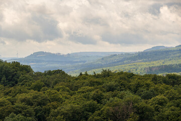 Naklejka premium Forested Highlands of Hunsrück, Germany