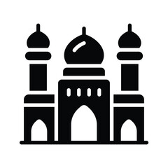 Check out this glyph style icon of mosque with dome