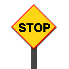 Stop traffic sign board 