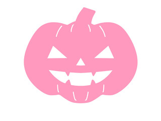 シンプルハロウィンかぼちゃアイコン（ピンク）