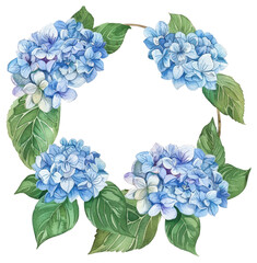 PNG Hydrangea frame art blossom pattern.