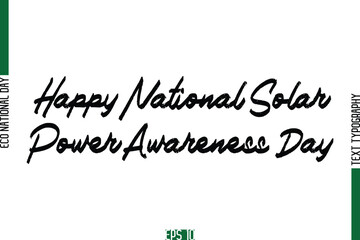 Happy National Solar Power Awareness Day.eps