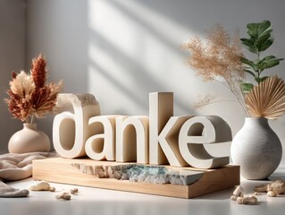 Modern thank you display