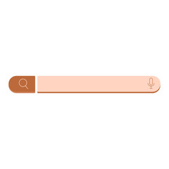Minimalist Peach Search Bar Interface