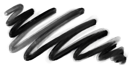 abstract strokes of black paint brush