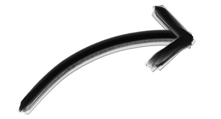 Brush Stroke Arrow with Realistic Texture Effect