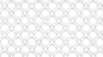 Interlocking hexagons form a net-like, airy structure