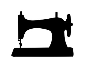 Sewing machine, Old sewing machine silhouette vector