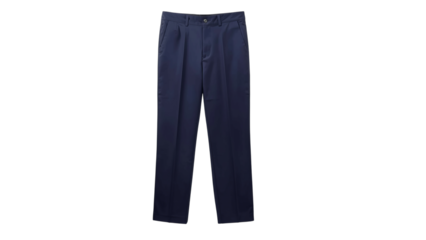 Men's navy blue dress pants featuring a tailored fit and classic design.