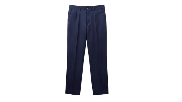 Men's navy blue dress pants featuring a tailored fit and classic design.