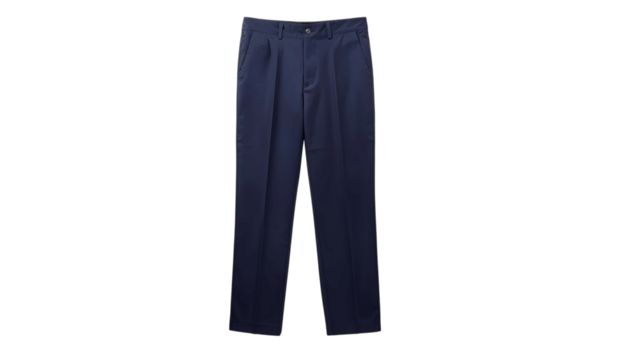 Men's navy blue dress pants featuring a tailored fit and classic design.
