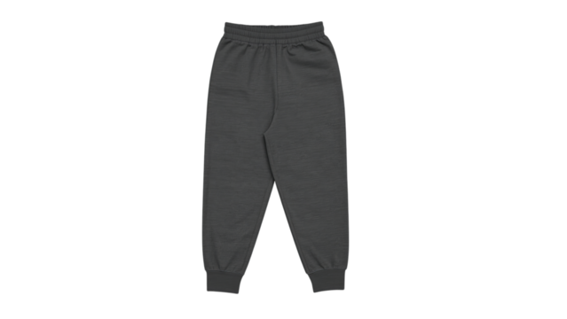 A pair of relaxed-fit, dark grey jogger pants perfect for casual wear or workouts.