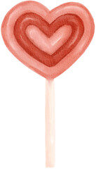 Candy Watercolor Valentine's Day Element

