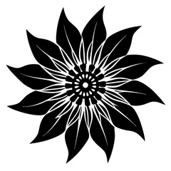 Fototapeta premium black and white lotus flower
