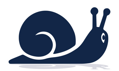 Obraz premium Snail Silhouette Vector Illustration with Transparent Background, Crawling Slowly, Isolated Design Element, Nature Icon, Wildlife Graphic, Mollusk