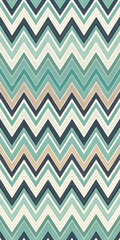 Chic teal and cream chevron pattern with subtle texture, perfect for modern decor and textiles.