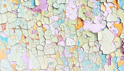 Fototapeta premium Cracked colorful paint texture. Old cracked damaged oil paint. 