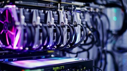 Close-up computer server rack - Powered by Adobe