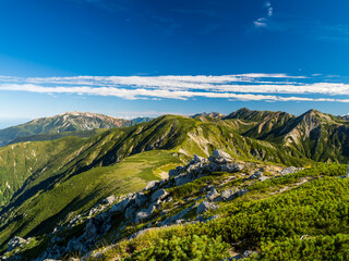 薬師岳と水晶岳方面