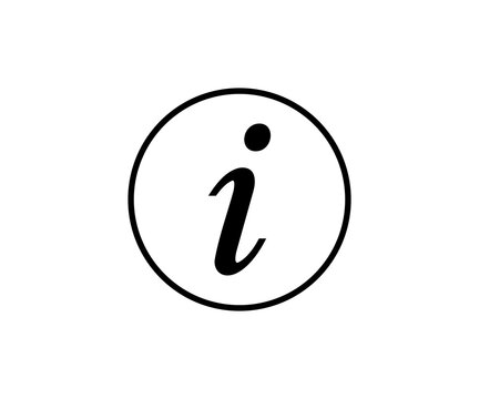Information icon, info sign. Black bubbles pointers information icons sign illustration on transparent background. 