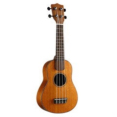 Obraz premium Brown wooden ukulele isolated on isolated on a transparent background
