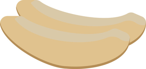 Two Bananas on a White Background