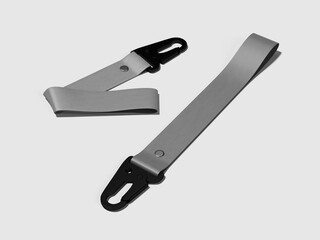 Two Lanyard Keychain with Carabiner Mockup 3D Rendering Accessories Merchandise