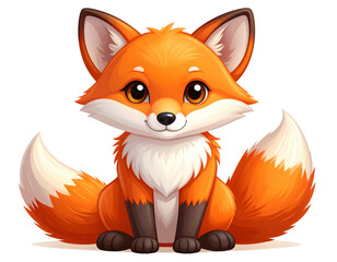 Obraz premium red fox cartoon