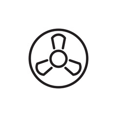 Fan isolated minimal single flat icon. Homepage line vector icon for website and mobile minimalist flat design.