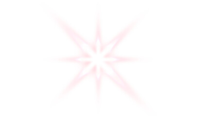 Transparent Glowing sunlight effect, Glowing beam light star, template element of shiny flare light effect, vector illustration PNG.