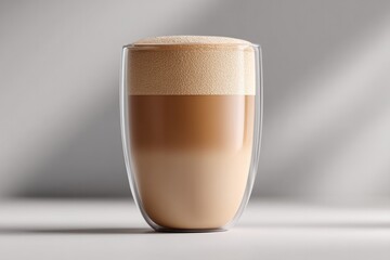 Creamy layered coffee with rich tahini, showcasing inviting text